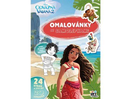 Omalovánky A4 se samolepkami: Vaiana 2
