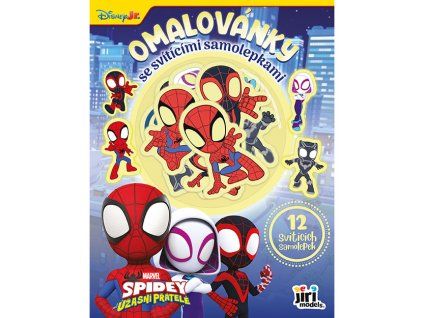 Omalovánky se svítícími samolepkami: Spidey