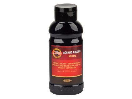 Akrylová barva 500 ml, černá