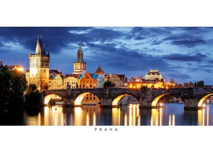 Pohled Praha: Karlův most - panorama