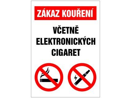 zakaz koureni vcetne elektronickych