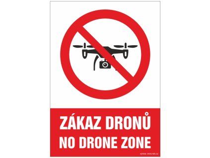 Samolepka Zákaz dronů/No drone zone