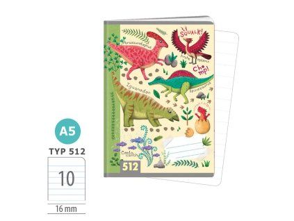 Sešit 512 Roaaar! - Dinosauři, A5
