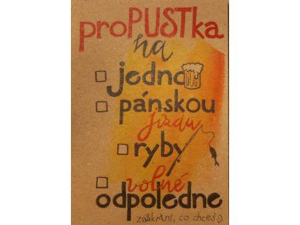 Přání BeBechy A6, kraft - Propustka