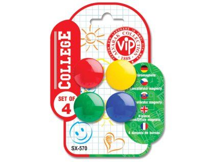 Sada kancelářských magnetů SX-570, 4 ks