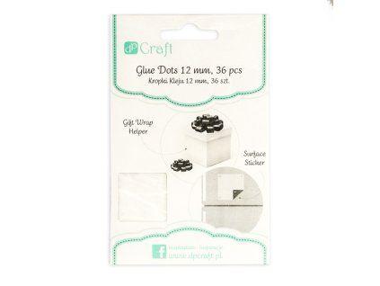 Samolepící kolečka oboustranná, 12 mm, 36 ks