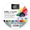 Papír na origami, průměr 10 cm, mix barev, 100 ks