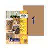 Samolepící kraft hnědé etikety Zweckform A4, 210 x 297 mm