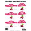 Omyvatelné samolepky na višňový džem, barevné, 6 ks
