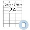 Samolepicí štítky Smartline 70 x 37 mm, bílé, 100 archů