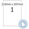 Samolepicí štítky Smartline 210 x 297 mm, bílé, 100 archů