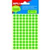 Samolepicí štítky Apli, 8 mm, kolečka zelená, 288 ks