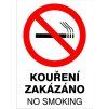 Samolepka Kouření zakázáno, A4 (Varianta A)