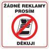 Samolepka Žádné reklamy, 11x11 cm