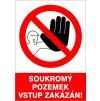 Samolepka Soukromý pozemek / Vstup zakázán, A5 (Varianta Soukromý pozemek)