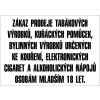 Samolepka Zákaz prodeje tabákových výrobků..., A4
