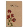Blok A5 BeBechy kraft - Vlčí máky, linkovaný, 96 listů