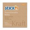 Samolepicí bloček Kraft Notes 75 x 75 mm, 100 listů