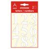 Samolepicí číslice 0-9, 38 mm, bílé