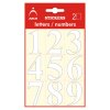 Samolepicí číslice 0-9, 38 mm, bílé