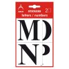 Samolepicí písmena M-Z, 52 mm, černá