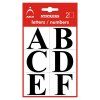 Samolepicí písmena A-L, 38 mm, černá
