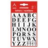 Samolepicí písmena A-Z, 14 mm, černá