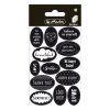 Samolepící etikety Just Black, 13 x 3 motivů