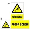 Samolepka Pozor schod!