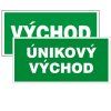 Samolepka Východ / Únikový východ (nápis), 21x10 cm