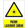 Samolepka Pozor! Laserové záření