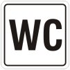 Samolepka WC, 8x8 cm (Varianta A)
