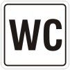 Samolepka WC, 8x8 cm (Varianta A)