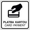 Samolepka Platba kartou/Card payment, 8x8 cm