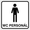 Samolepka WC personál, 11x11 cm (Varianta muži)