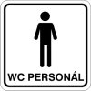 Samolepka WC personál, 11x11 cm (Varianta muži)