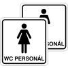 Samolepka WC personál, 11x11 cm