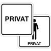 Samolepka Privat, 11x11 cm