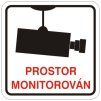 Samolepka Prostor monitorován, 8x8 cm (Varianta A)