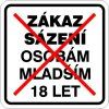 Samolepka Zákaz sázení, 8x8 cm