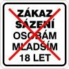 Samolepka Zákaz sázení, 11 x 11 cm