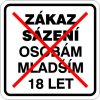 Samolepka Zákaz sázení, 11 x 11 cm