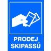 Samolepka Prodej skipassů, A4