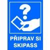 Samolepka Připrav si skipass, A4