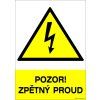 Samolepka Pozor! Zpětný proud
