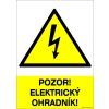 Samolepka Pozor! Elektrický ohradník!, A4