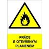 Samolepka Práce s otevřeným plamenem, A4