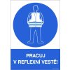 Samolepka Pracuj v reflexní vestě!, A5