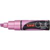 Fix Uni Chalk marker, tekutá křída, 8 mm, růžový metalický