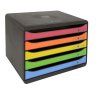 Zásuvkový box Exacompta, 5 zásuvek, duhový